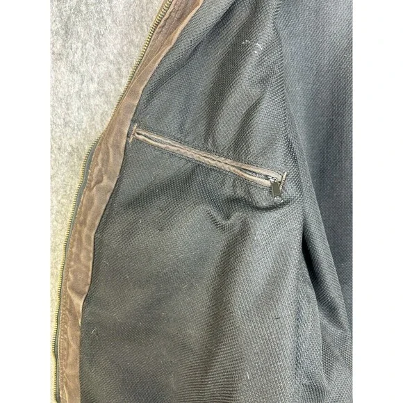 Vintage Carhartt Hooded Zip Up Jacket Mens Large RN# 14806 Brown - Picture 9 of 12